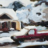 House on Avery Street and Red Truck by Gail Vogels